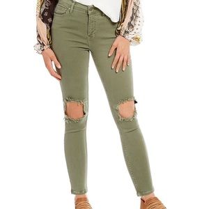 Free People Busted Knee Skinny Ankle Jeans